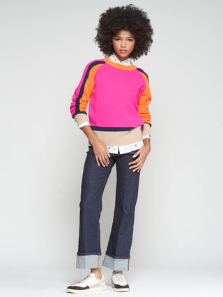 Round Neck Color Block Sweater