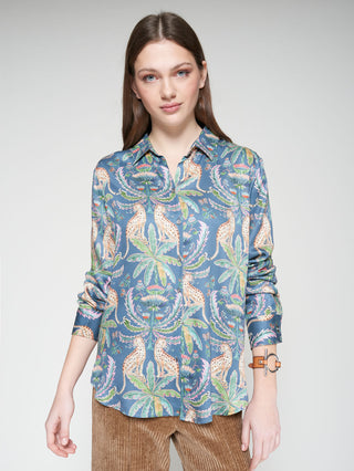 Leopard Palmeras Print Shirt