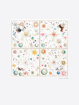 Cosmic Print Silk Scarf