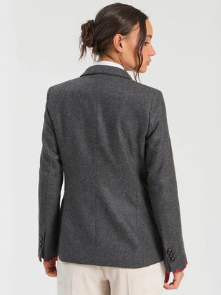 GRAY TWEED HEARTS JACKET