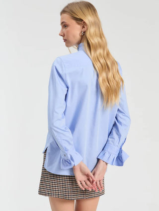 LIGHT BLUE EMBROIDERED SHIRT