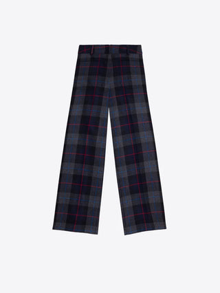 GREY SCOTTISH PLAID TROUSERS