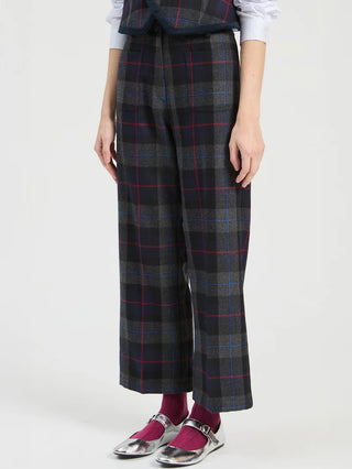 GREY SCOTTISH PLAID TROUSERS