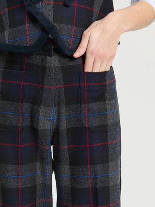 GREY SCOTTISH PLAID TROUSERS