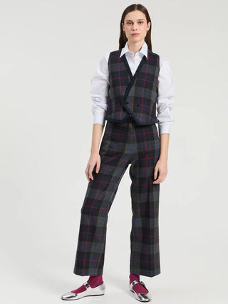 GREY SCOTTISH PLAID TROUSERS