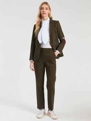 GREEN FLANNEL TROUSERS