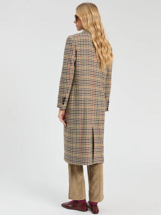 YELLOW HOUNDSTOOTH COAT