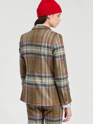 BROWN CHECKED JACKET