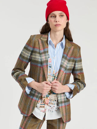 BROWN CHECKED JACKET