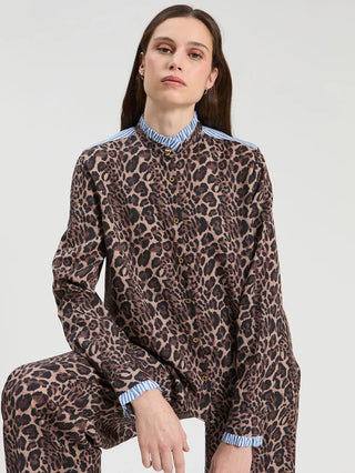 LEOPARD AND STRIPE MINI TROUSERS