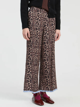 LEOPARD AND STRIPE MINI TROUSERS