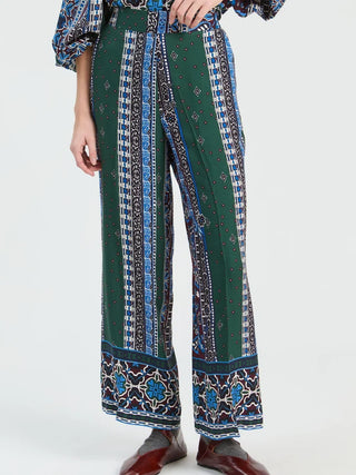 BORDER AND FLOWER TROUSERS