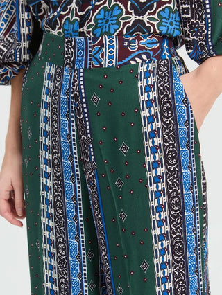 BORDER AND FLOWER TROUSERS