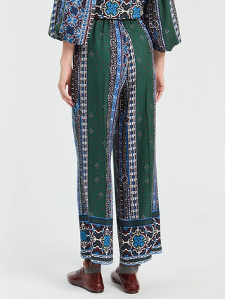 BORDER AND FLOWER TROUSERS
