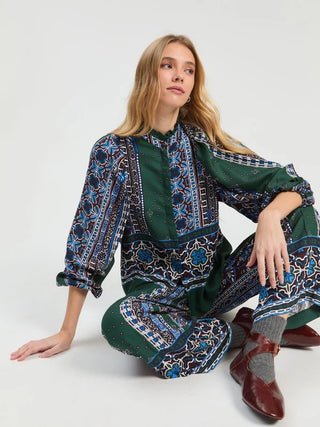 BORDER AND FLOWER TROUSERS