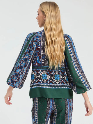 BORDER AND FLORAL SHIRT