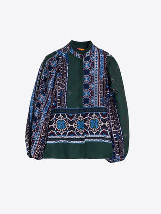 BORDER AND FLORAL SHIRT