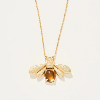 Honey Bee Slide Necklace 28" (Bronze)