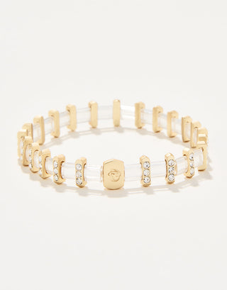 Sparkle Tila Stretch Bracelet - Crystal