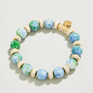 Stone Stretch Bracelet 10mm (Jade / Blue)