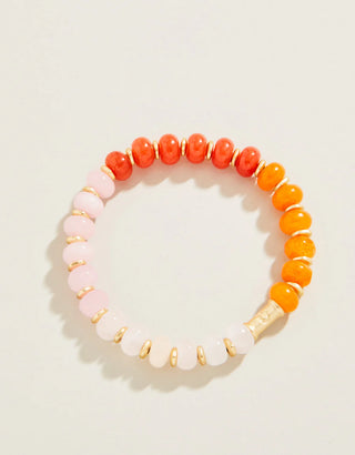 Stone Stretch Bracelet (Pink/ Orange)