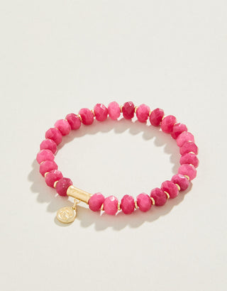 Stone Stretch Bracelet 8mm - Pink