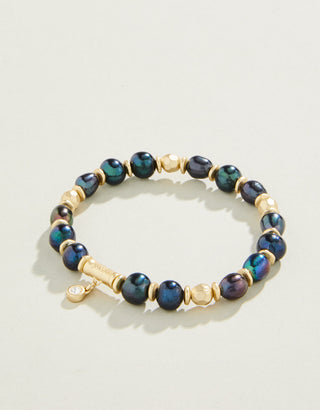 Pearl Stretch Bracelet 8mm - Grey Pearl