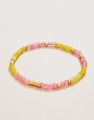 4mm Stone Stretch Bracelet Green