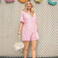 Pink Button Down Romper