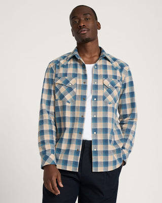Plaid Snap Front Wyatt Cotton Shirt