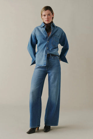 NCE - wide leg jeans 31" blue mist