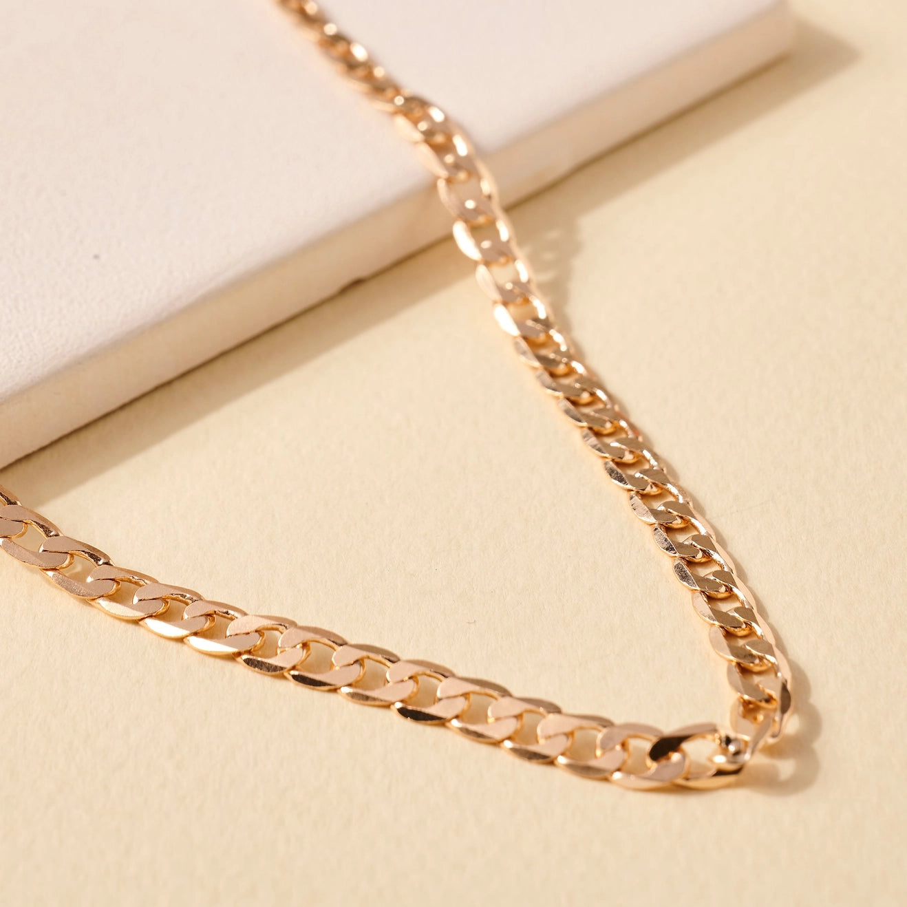 Brass Chain Linked Short Necklace