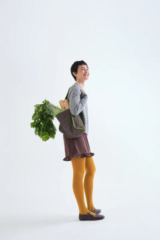 Light Gray Cardigan Hunter Green Buttons