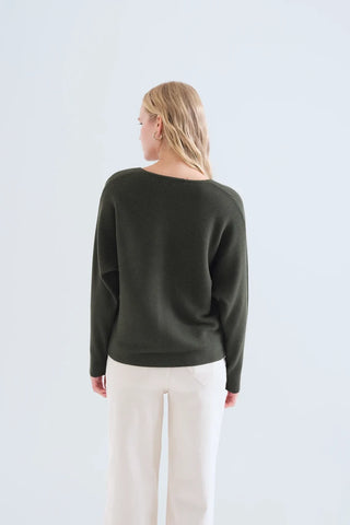 Ribbed Striped Knit Sweater