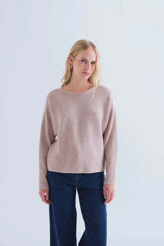 Ribbed Striped Knit Sweater