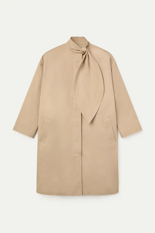 Trench lazado beige