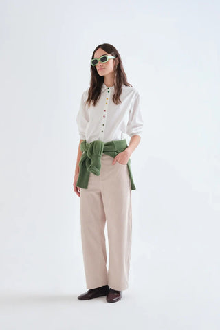 White Button Down Fun Multi Color Buttons