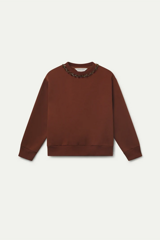 Jewel Neck Sweatshirt