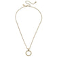Heidi Paperclip Chain Necklace in Worn Gold