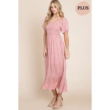 Convertible Cute Ditsy Floral Midi Dress