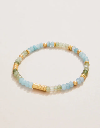 4mm Stone Stretch Bracelet Green