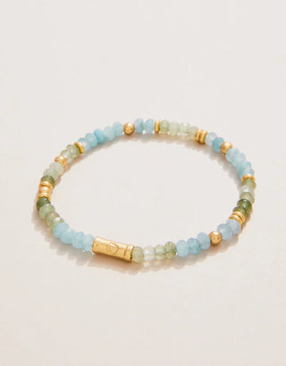 4mm Stone Stretch Bracelet Green