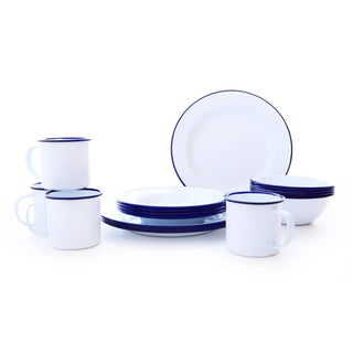 Vintage 16 Piece Dinnerware Set - Blue