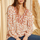Print Floral Embroidery Top