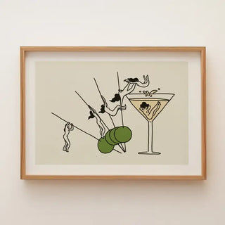 "Pole Vault" Vintage Martini Wall Art Print