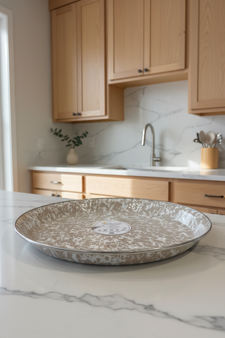 Swirl Medium Tray, Taupe