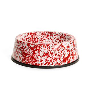 Splatter Large Pet Bowl - Red
