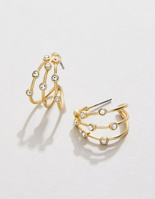 Barratt Hoop Earrings - Crystal