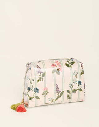 Large Cosmetic Pouch Blooming Stripe