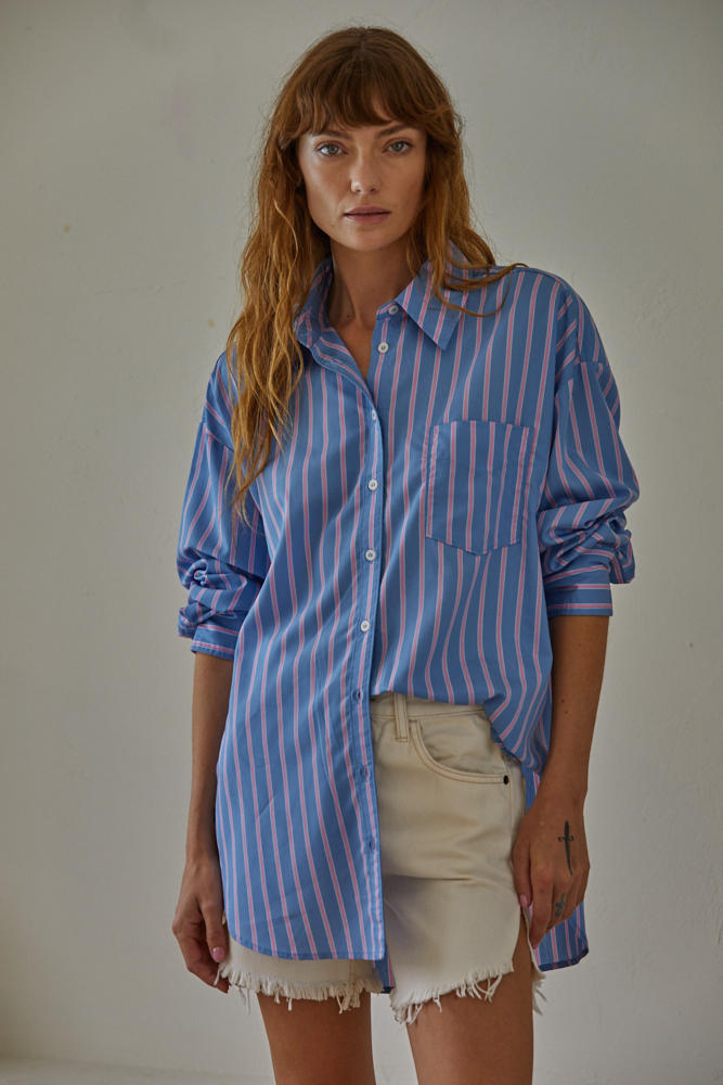 Pink Lagoon Striped Shirt